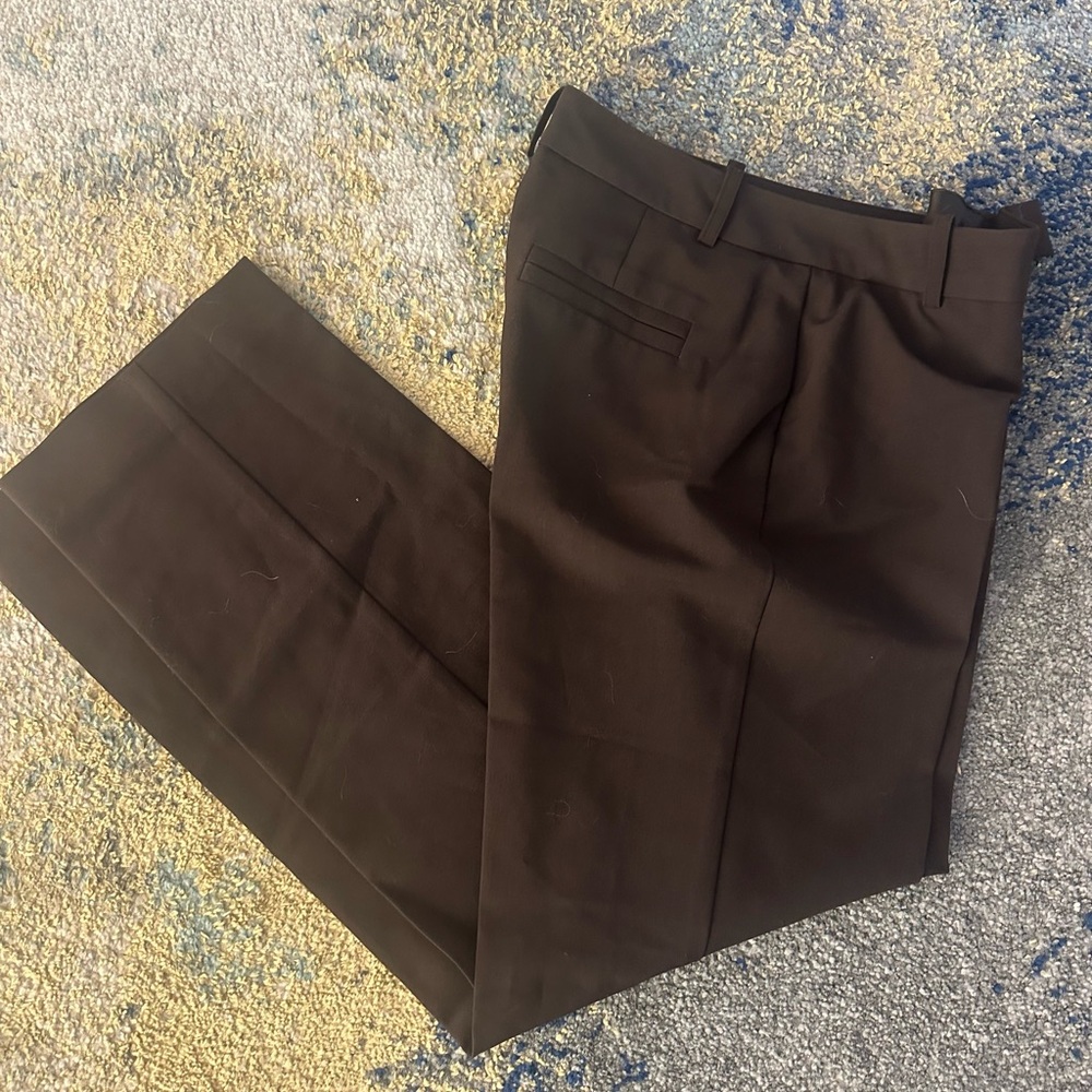 COPY - Worthington Brown Trousers Classic Flat Front Design